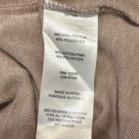 Travis Mathew Polo Shirt Mens Large Brown Golf Performance Lightweight Pima - Picture 6 of 9